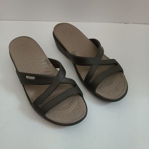 Crocs Sandals Brown Size 7